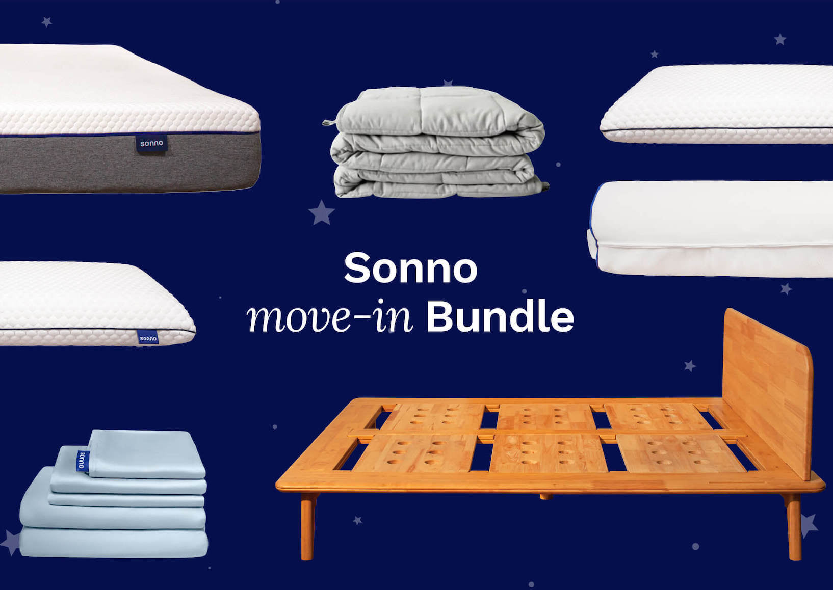 sonno bundle mattress bed frame pillow bed sheet blanket