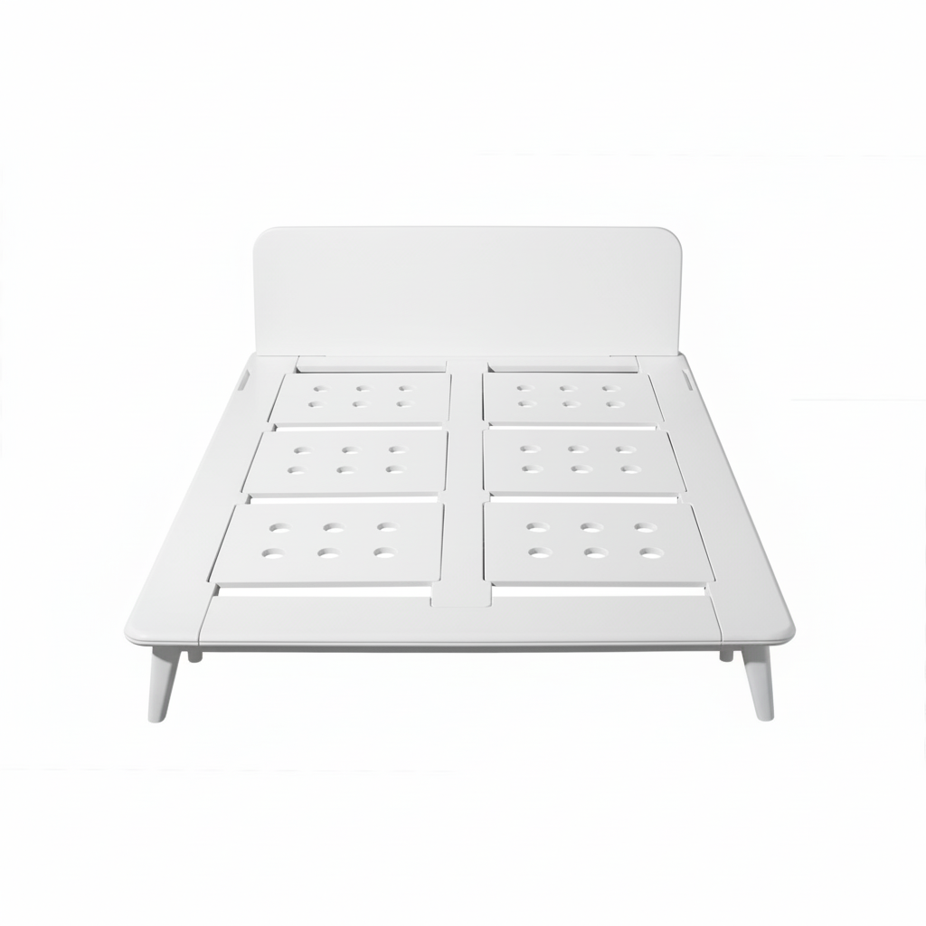 White bedframe